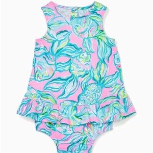 Lilly Pulitzer Claudia infant dress in off the scales